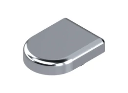 BLUM CLIP top edénytakaró - D-alakú üvegajtópánt. műanyag krómozott