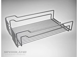 Dispensa szürke rácsos kosarak