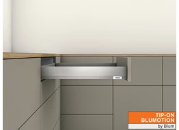 MERIVOBOX N TIP-ON BLUMOTION indiumszürke fiókvasalat szettek