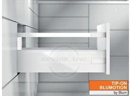 Blum TANDEMBOX Antaro D TIP-ON BLUMOTION selyemfehér fiók K kávával