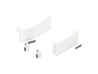 BLUM AVENTOS HK TOP takarósapka szett SERVO-DRIVE-hoz, selyemfehér műanyag