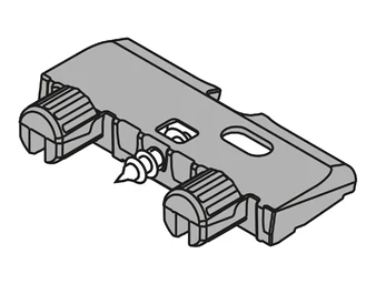 BLUM alj-támasztó Tandemboxhoz, RAL7037 szürke műanyag