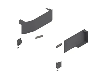 BLUM AVENTOS HK TOP takarósapka szett SERVO-DRIVE-hoz, fekete műanyag