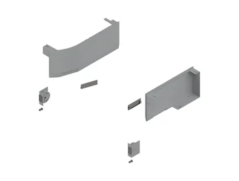 BLUM AVENTOS HK TOP takarósapka szett SERVO-DRIVE-hoz, világosszürke műanyag