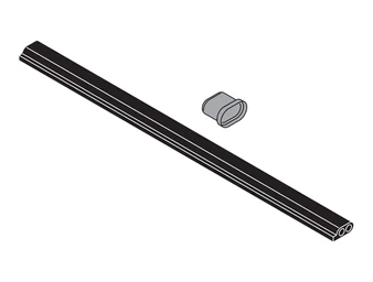 BLUM elosztókábel és kábelvégvédő, 8000 mm, fekete műanyag