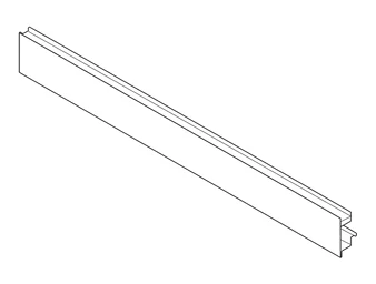 BLUM LEGRABOX belső előlap nut nélkül, 1043 mm, alumínium, inox