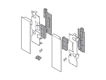 BLUM LEGRABOX belső előlaprögzítő betételemmel C, karbonfekete