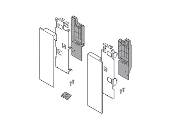 BLUM LEGRABOX belső előlaprögzítő magasító korláthoz C, karbonfekete