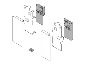 BLUM LEGRABOX előlaprögzítő belső fiókhoz K, orionszürke matt