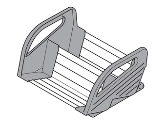 BLUM ORGA-LINE fűszertartó 300 mm, 212 mm széles, szürke műanyag/nemesacél