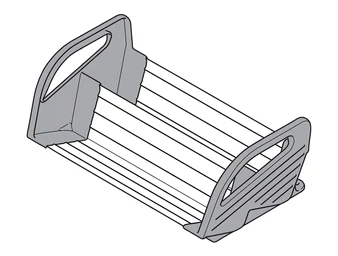 BLUM ORGA-LINE fűszertartó 400 mm, 312 mm széles, szürke műanyag/nemesacél
