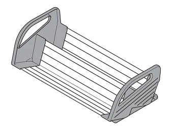 BLUM ORGA-LINE fűszertartó 450 mm, 362 mm széles, szürke műanyag/nemesacél