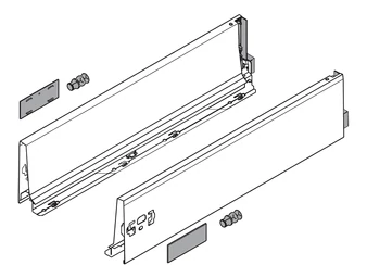 BLUM TANDEMBOX antaro, káva magasság K, 500 mm, acélszürke RAL 9006