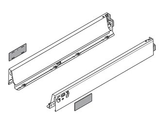 BLUM TANDEMBOX antaro, káva magasság N, 450mm, acélszürke RAL 9006