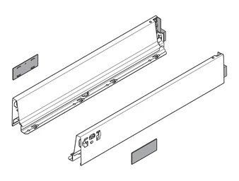BLUM TANDEMBOX antaro kávamagasság M, NL 650, acélszürke RAL 9006
