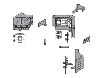 BLUM TANDEMBOX antaro SPACE-CORNER SYNCROMOTION-szett magasság M, selyemfehér