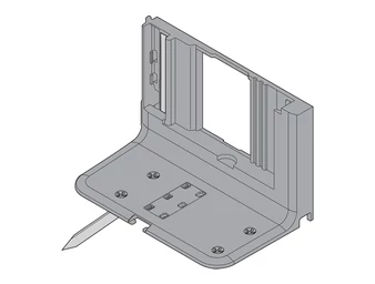 SERVO-DRIVE felfogó szögidom, 95x83 mm, szürke műanyag motortartó
