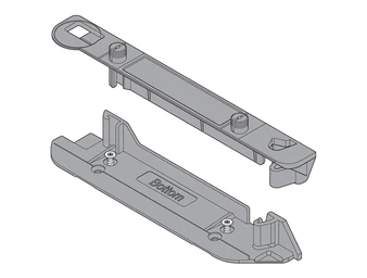 SERVO-DRIVE tartóprofil felfogatás fent/lent, szürke műanyag