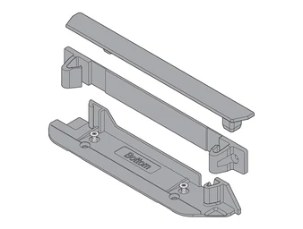 SERVO-DRIVE tartóprofil felfogatás lent és hátul, szürke műanyag