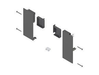 BLUM MERIVOBOX előlaprögzítő belső fiókhoz magasság K, orionszürke matt