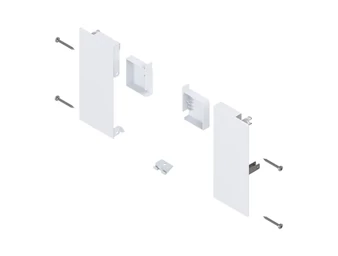 BLUM MERIVOBOX előlaprögzítő belső fiókhoz magasság K, selyemfehér matt