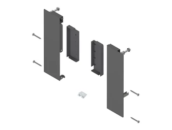 BLUM MERIVOBOX előlaptartó, magasság E belső korlátos fiókhoz, orionszürke-matt