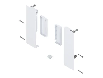 BLUM MERIVOBOX előlaptartó, magasság E belső korlátos fiókhoz, selyemfehér-matt