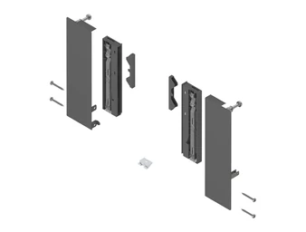 BLUM MERIVOBOX előlaprögzítő betételemmel, magasság E, orionszürke