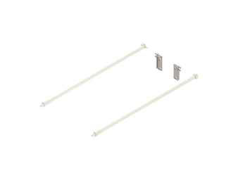 BLUM korlát front kihúzású szett 400-as hosszúságú. alumínium krémfehér