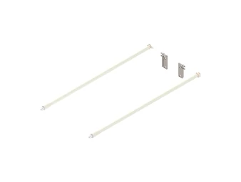 BLUM korlát front kihúzású szett 450-es hosszúságú. alumínium krémfehér