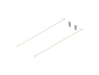 BLUM korlát front kihúzású szett 550-es hosszúságú. alumínium krémfehér