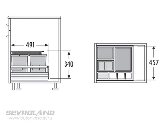 Hailo Separato K 500 hulladéktároló