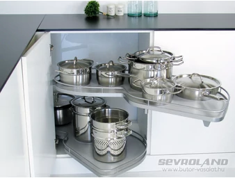 LeMans II Arena Classic szürke sarokpolc jobbos + 600/750 tengely szett