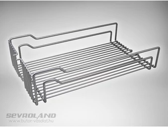 Dispensa szürke rácsos kosarak