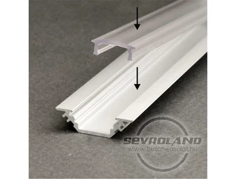 Átlátszó bepattintós takaró szalag aluprofilba