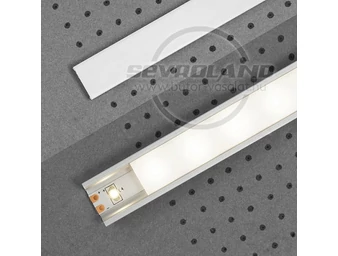 Bepattintós fehér takaró szalag aluprofilba