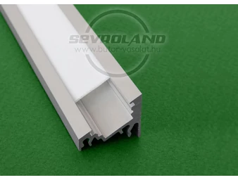 LED szalag tartó 30-60° ferde aluprofil "CORNER" ezüst