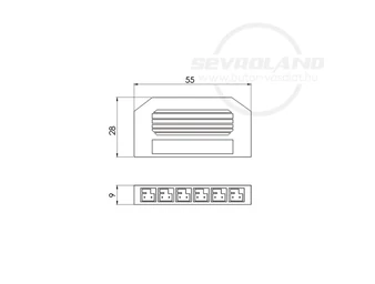 MINI 6-os elosztó DC csatlakozással