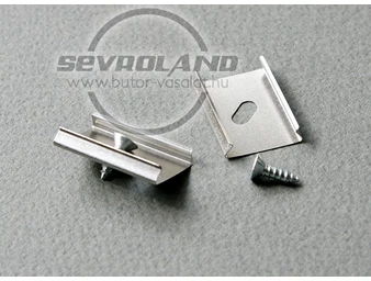 Acél rögzítő elem + csavar alu profilhoz