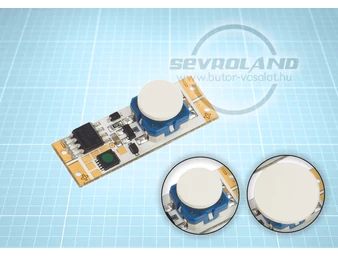 Aluprofilba építhető nyomógombos kapcsoló, fényerőszabályzó max. 90W