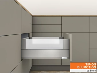 MERIVOBOX E BOXCOVER TIP-ON BLUMOTION indiumszürke fiókvasalat szettek