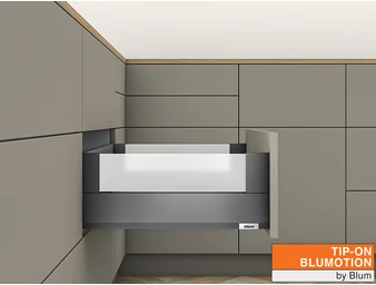 MERIVOBOX E BOXCOVER TIP-ON BLUMOTION orionszürke fiókvasalat szettek