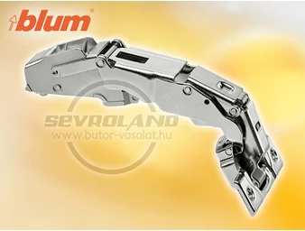 BLUM CLIP top BLUMOTION szélesnyitású pánt 155°. hajlított. rugóval. csavaros