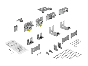 Hettich TopLine L görgőszett, 2 ajtós, bal, max. 50 kg