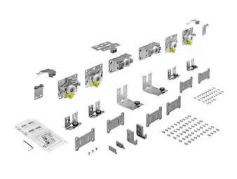 Hettich TopLine L görgőszett, 3 ajtós, max. 50 kg