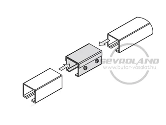 Laguna felső sín toldó elem