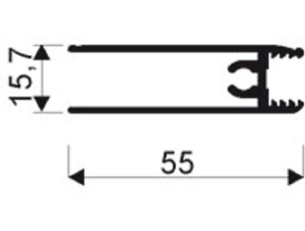 Sevroll alsó vízszintes keret ezüst 3 m