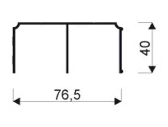 Sevroll Alfa felső sín ezüst színben