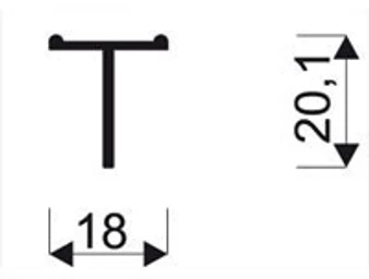 Sevroll Decor T osztóprofil 3 m ezüst