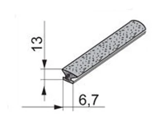 Sevroll hosszú öntap. kefe (fm) 6,7x13mm